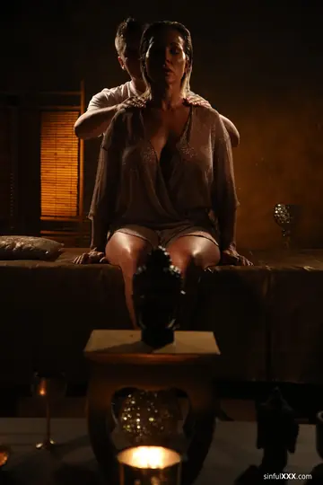 Aubrey Black – Busty Australian MILF Rides Her Partner's Cock During Oiled Massage