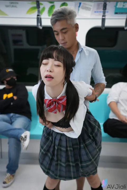 Japanese Woman in a Skirt Sucks Cock and Takes Anal on Public Transit – photo 6 of 15