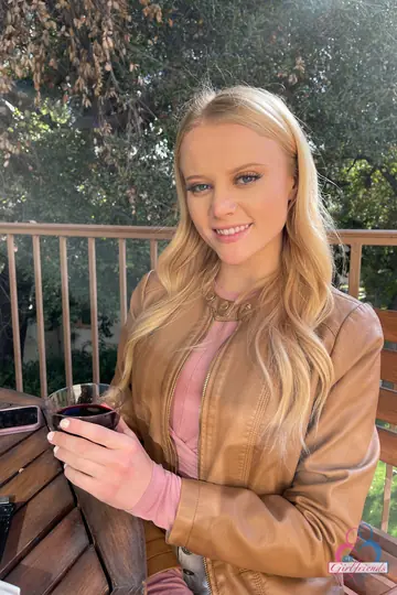 Paris White – Slim Blonde with Natural Tits Takes a Facial and Swallows in a Group