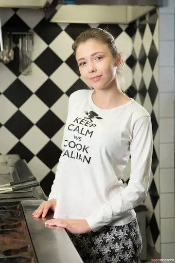 Mila Azul – Busty Ukrainian Brunette Undresses Out of Her Lingerie in the Kitchen