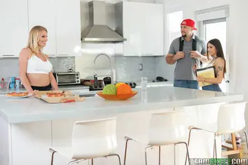Rachael Cavalli – Tall Latina MILF and Brunette Share a Man in a Threesome