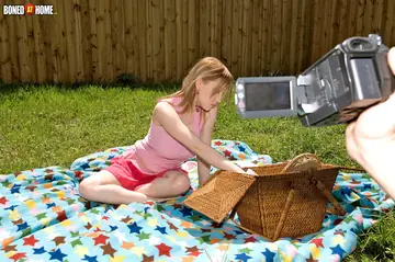 Thick Blonde with Big Natural Tits Gets Fucked Missionary in the Backyard