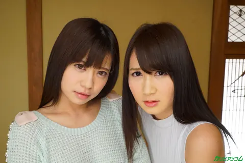Petite Japanese Women Give a Handjob and Lick Pussy in a Threesome – photo 1 of 12